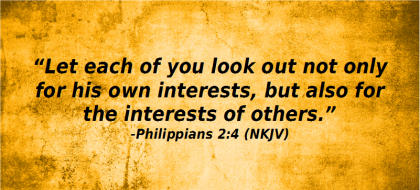 Image of bible verse Philippians 2:4